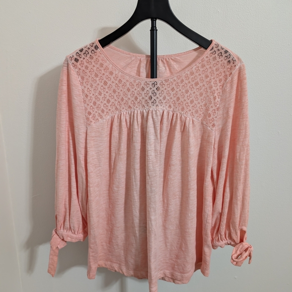 St. John's Bay Pink Blouse - Size M - Classic Professional Top - Picture 2 of 6